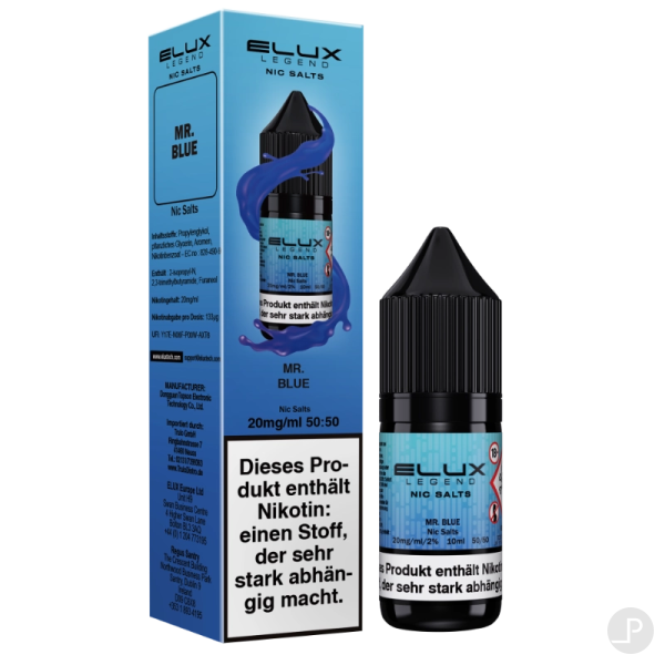 Elux Mr. Blue Nikotinsalz Liquid 10ml 20 mg/ml Nikotinsalz