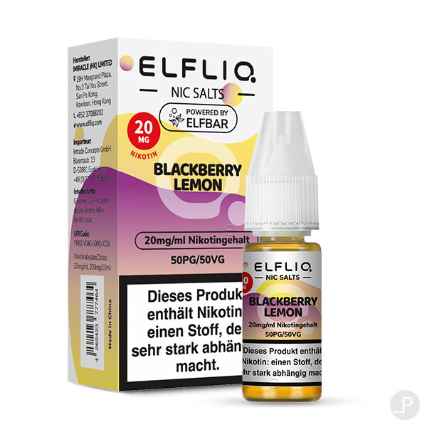 ELFLIQ Blackberry Lemon Nikotinsalz-Liquid 10ml 20 mg/ml Nikotinsalz