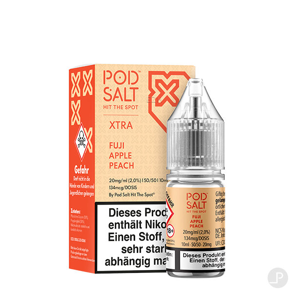 Pod Salt Xtra Fuji Apple Peach Nikotinsalz Liquid 10ml 20 mg/ml Nikotinsalz