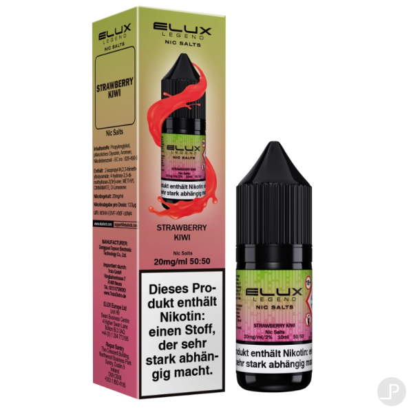 Elux Strawberry Kiwi Nikotinsalz Liquid 10ml 10 mg/ml Nikotinsalz