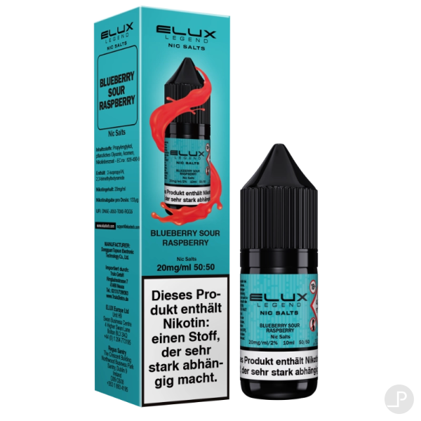 Elux Blueberry Sour Raspberry Nikotinsalz Liquid 10ml 10 mg/ml Nikotinsalz