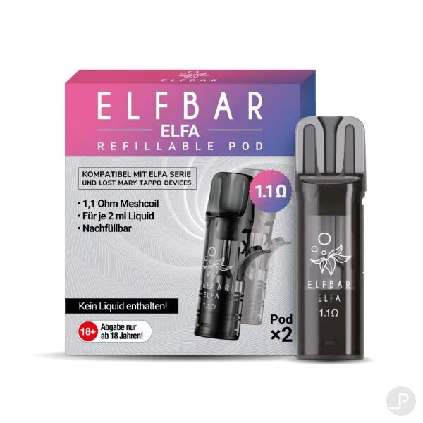 ELFA Refillable Pods (x2) 1,1 Ohm (Standard)