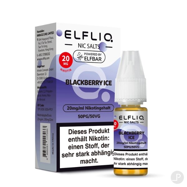ELFLIQ Blackberry Ice Nikotinsalz-Liquid 10ml 20 mg/ml Nikotinsalz