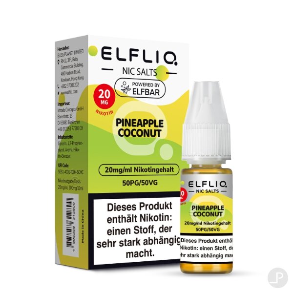 siggi vapes ELFLIQ Pineapple Coconut Nikotinsalz-Liquid 10ml