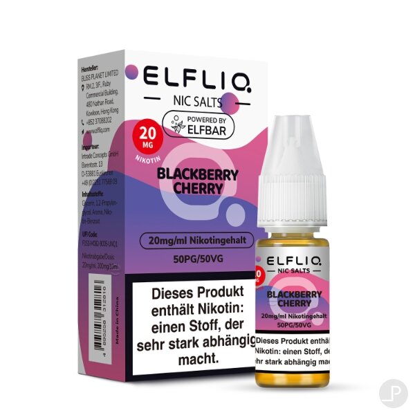 ELFLIQ Blackberry Cherry Nikotinsalz-Liquid 10ml 20 mg/ml Nikotinsalz