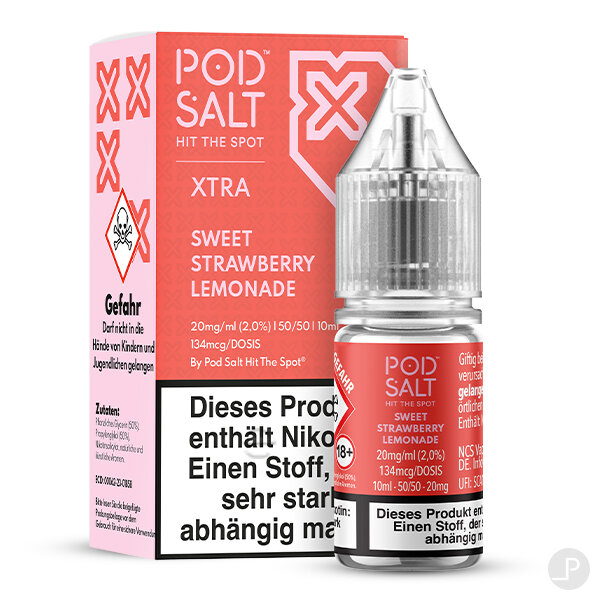 Pod Salt Xtra Sweet Strawberry Lemonade Nikotinsalz Liquid 10ml